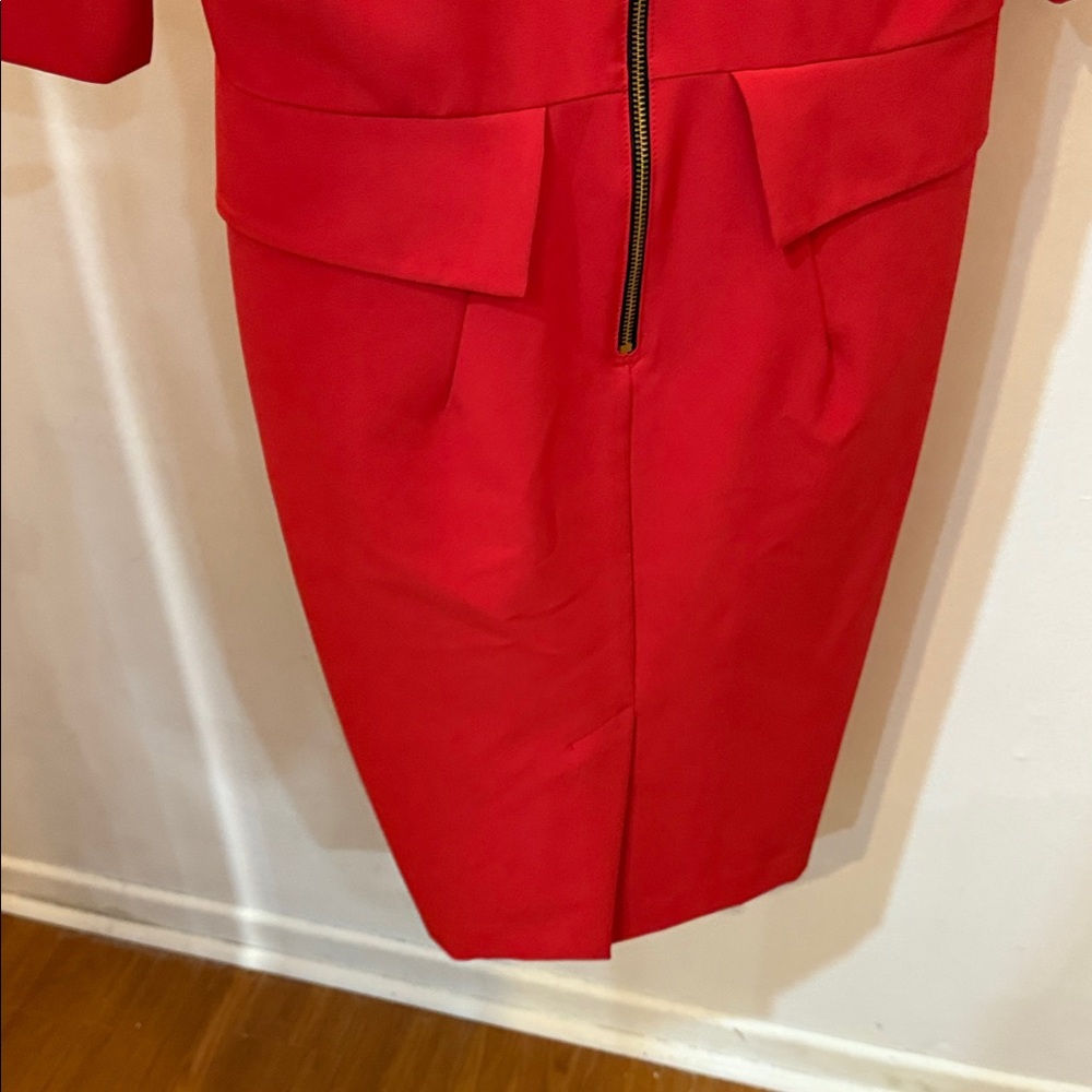 Elegant Red Women's Dress - Picture 10 of 12